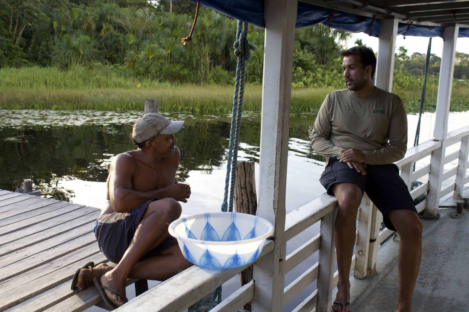 Bruno discussing issues with indigenous people and children