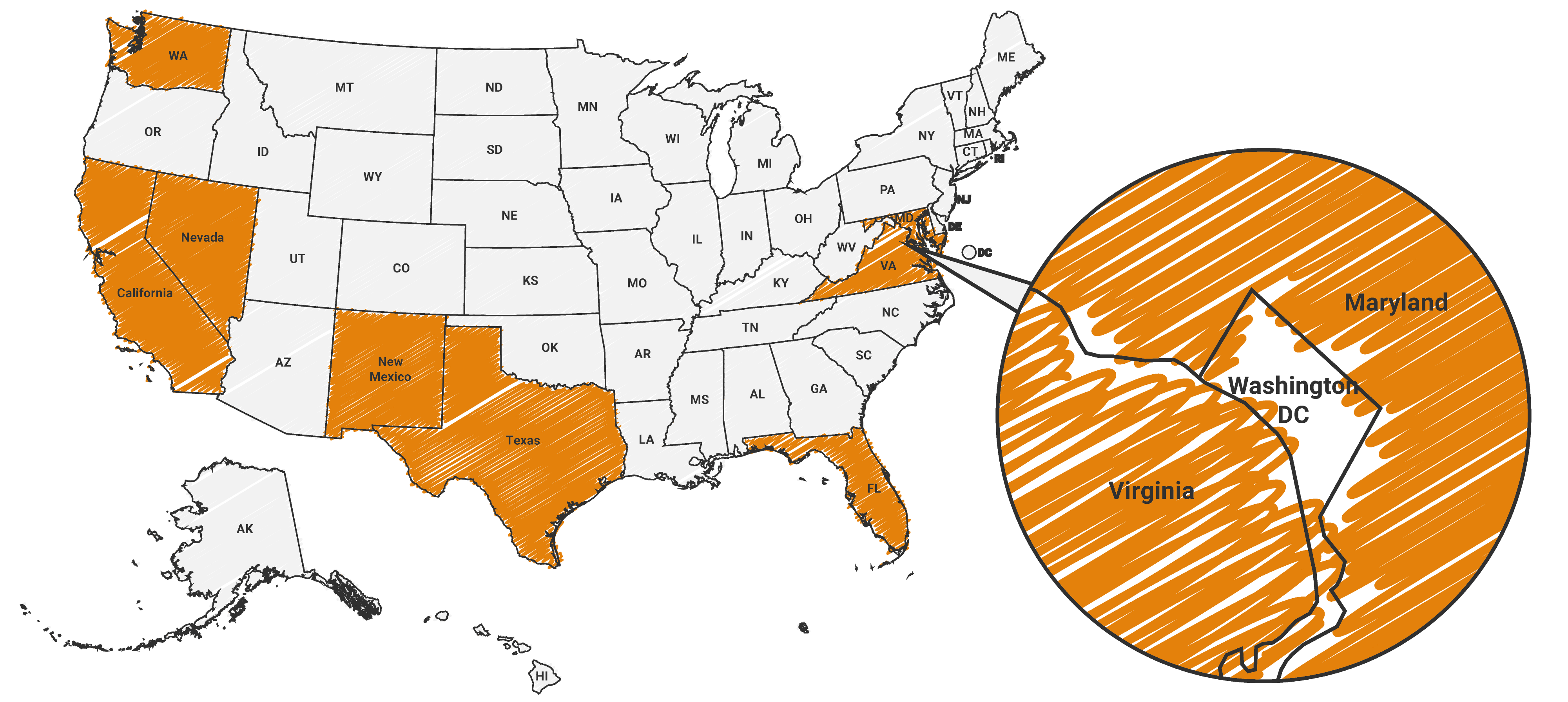 US State Map 01 US State Map 01